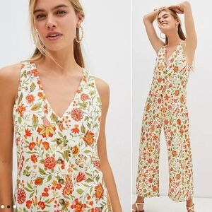 dRA Floral Wide-Leg Jumpsuit size S